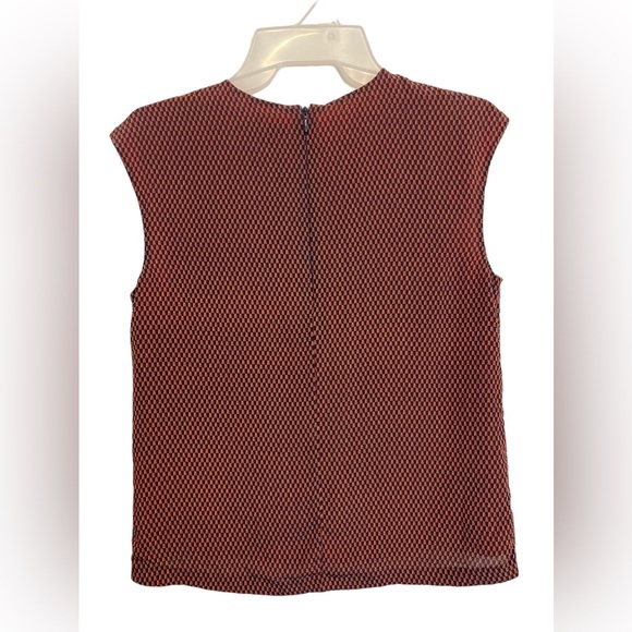 Armani Exchange100% Silk Shell Geometric Prints Cutout Tank top Size  Small - Picture 5 of 9